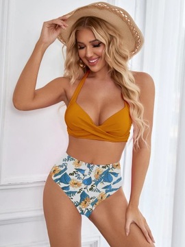 Sexy High Waist Bikinis 2024 New Halter Swimwear W