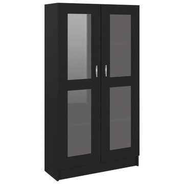 Witryna czarny matowe 150 x 82,5 x 30,5 cm VidaXL