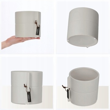 КЕРАМИЧЕСКИЙ ЦВЕТОЧНЫЙ ВАЗ 13см СЕРАЯ КРЫШКА