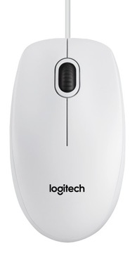 Mysz przewodowa Logitech B100 optyczna biała