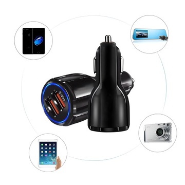АВТОМОБИЛЬНОЕ ЗАРЯДНОЕ УСТРОЙСТВО БЫСТРАЯ МОЩНАЯ БЫСТРАЯ ЗАРЯДКА QC 2X USB 3.0 МОЩНОСТЬ 35 Вт 24 В