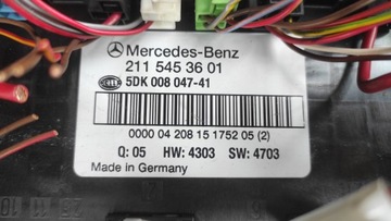 MERCEDES W211 SAM BSI ЗАДНИЙ МОДУЛЬ В КОМПЛЕКТЕ + ЗАГЛУШКИ 2115453601