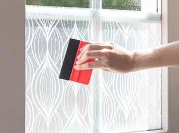 Оконная пленка Витраж Непрозрачный орнамент Белый DIY