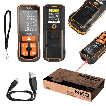 NEO ODLEGŁOŚCIOMIERZ DALMIERZ LASEROWY MIERNIK ODLEGŁOŚCI CYFROWY 75-204