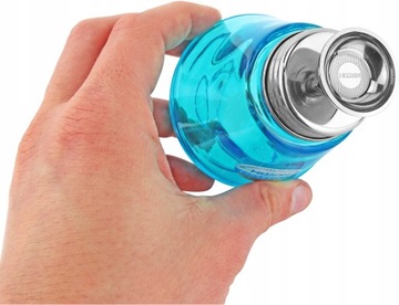 БУТЫЛКА-ДИСПЕНСЕР С НАСОСОМ, ВАННОЙ, СИНИМ СТЕКЛОМ - 150 МЛ