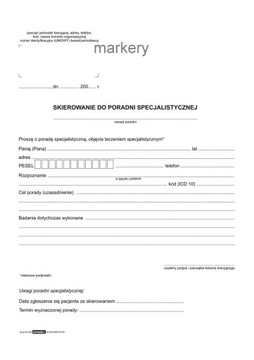Druk Skierowanie do poradni specjalistycznej A5