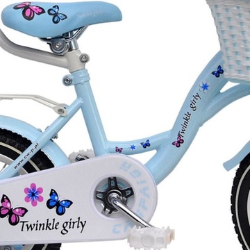 12-дюймовый велосипед TWINKLE GIRLY Butterflies Light BLUE