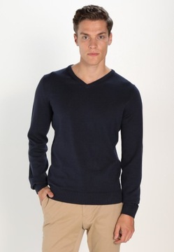 Sweter basic z dekoltem w serek Pier One XL