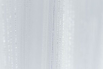 PRĄŻEK TURECKI SREBRNA ŚLICZNA FIRANA SZRON GLAMOUR NOWOCZESNA OBCIĄŻNIK