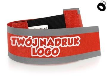 Светоотражающая повязка + ваш собственный логотип.