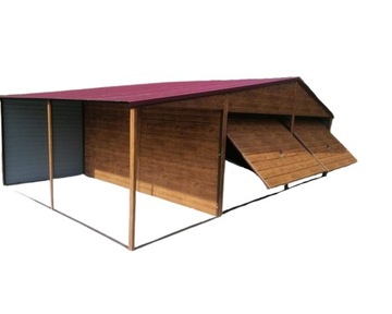 TIN Garage 4x5 Одиночный Gable Gable Roof Graphite + ворота