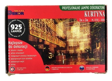 KURTYNA PROFESJONALNE LAMPKI DEKORACJA 2x3m 925 L