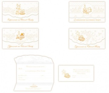 Eleganckie Zaproszenia na CHRZEST ŚWIĘTY Otwierane