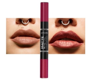 Avon - podwójna szminka w płynie Bronzed Rose