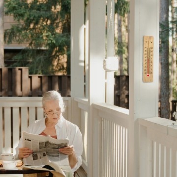 ДЕРЕВЯННЫЙ ДОМАШНИЙ ТЕРМОМЕТР, ВНУТРЕННИЙ И НАРУЖНЫЙ