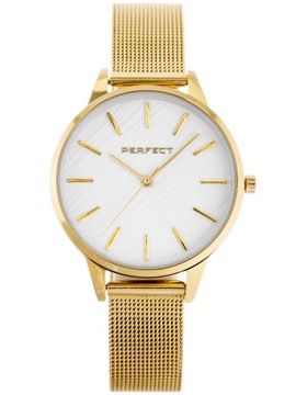 ZŁOTY ZEGAREK DAMSKI PERFECT zp527c + PUDEŁKO NA PREZENT KOMPLET
