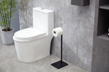 ЧЕРНАЯ МЕТАЛЛИЧЕСКАЯ ПОЛОЧКА ДЛЯ ТУАЛЕТНОЙ БУМАГИ