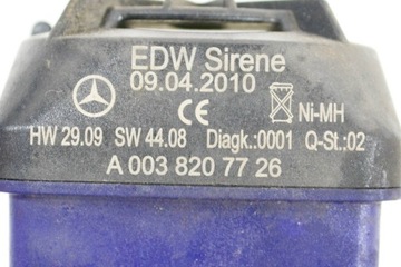 MERCEDES BENZÍN E W212 3.0DIESEL 157KW ALARM SIRÉNA A0038207726 2010