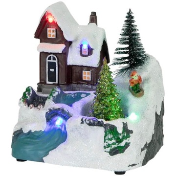 РОЖДЕСТВЕНСКАЯ ДЕРЕВНЯ ВОЛШЕБНАЯ ДЕРЕВНЯ РОЖДЕСТВЕНСКАЯ СЦЕНА РОЖДЕСТВЕНСКАЯ ЕЛКА СВЕТОДИОДНОЕ ДВИЖЕНИЕ