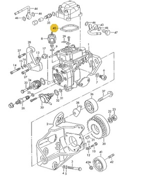 TĚSNĚNÍ PUMPY VSTŘIKOVAČE TRANSPORTER LT VW ORIGINÁLNÍ 074130717