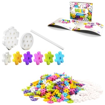 MELI BASIC CONSTRUCTOR РОЗОВАЯ ДОРОЖНАЯ КОРОБКА 250 БЛОКОВ