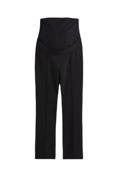 H&M MAMA tregginsy spodnie ciążowe czarne do kostki panel na brzuszek M 38