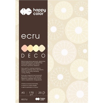 Blok DECO ECRU HAPPY COLOR A5 20ark.4kol. HA 3717
