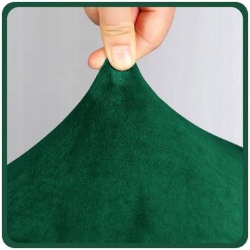 POKROWIEC NA KRZESŁO SKANDYNAWSKIE BUTELKOWA ZIELEŃ WELUR ELASTYCZNY GRUBY