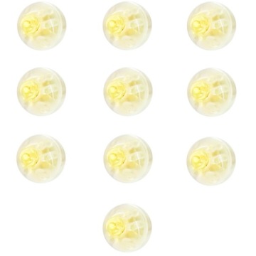 DIODY LED DO BALONÓW ŚWIATEŁKA LAMPKI ŚWIATŁO CIEPŁE BIAŁE URODZINY 10SZTUK
