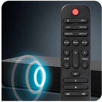 Сенсорное управление SOUNDBAR, оптический вход HDMI (ARC) AUX 2 x 30 Вт RMS