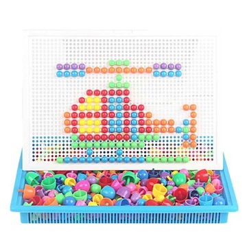 296 elementów Układanki Grzybowe Gwoździe Puzzle Pegboard w różnych
