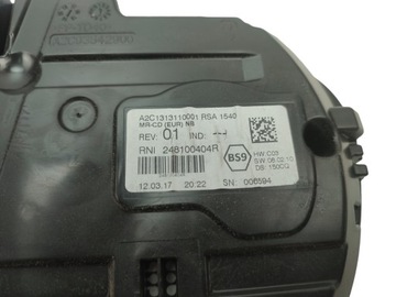 PŘÍSTROJOVÁ DESKA BUDÍKY RENAULT TALISMAN (15-20) 1.6 TCE 248100404R EVROPA
