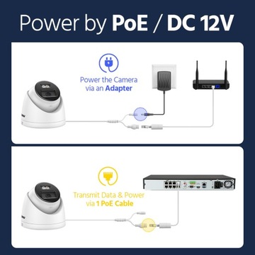 Annke 12MP HD IP-камера безопасности Poe 6K с двойной подсветкой