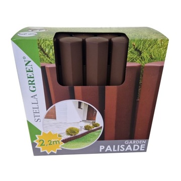 Palisada ogrodowa 8x27cm - 2,2 m obrzeża brąz brązowe