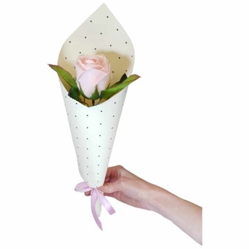 Bukiet róża mydlana kwiaty mydlane pachnące 37 cm PREZENT NA DZIEŃ KOBIET