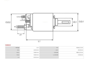 SPÍNAČ ELEKTROMAGNETICKÝ STARTÉR AS-PL SS9023 PL DISTRIBUCE