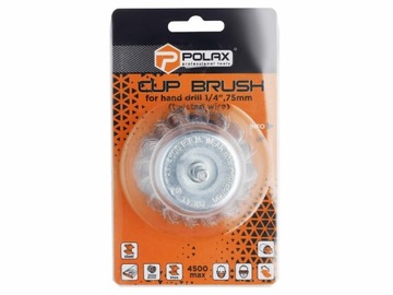 Щетка передняя проволочная с хвостовиком для дрели 1/4