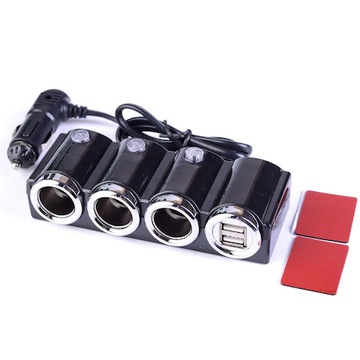 ROZDZIELACZ TRÓJNIK ŁADOWARKA DO AUTA 3xUSB 12/24V