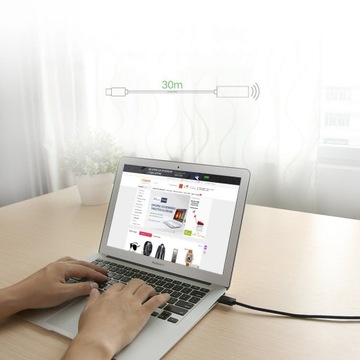 Удлинительный кабель USB 2.0 US121, активный, 5 м