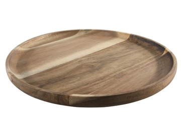 ДЕРЕВЯННАЯ ТАРЕЛКА С ПОДДОНОМ АКАЦИЯ