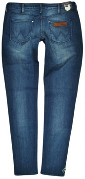 WRANGLER spodnie SLIM low waist blue MOLLY W28 L34
