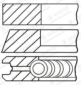 Zestaw pierścieni tłokowych GOETZE 08-114900-00 AUDI FORD SEAT SKODA VW
