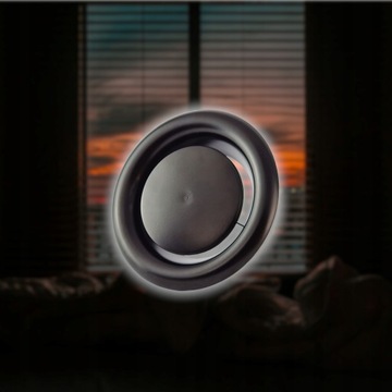 Черный Anemostat fi 150 Металлический полуматовый выхлоп