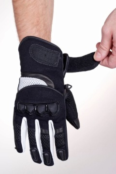 Летние мотоциклетные перчатки HUSAR GRIZZLY, белые
