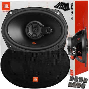 МОЩНЫЕ АВТОМОБИЛЬНЫЕ ДИНАМИКИ JBL STAGE2 9634 420 Вт 6X9 ДЮЙМОВ 3-ПОЛОСНЫЕ ЭЛЛИПЫ + КЛЮЧИ