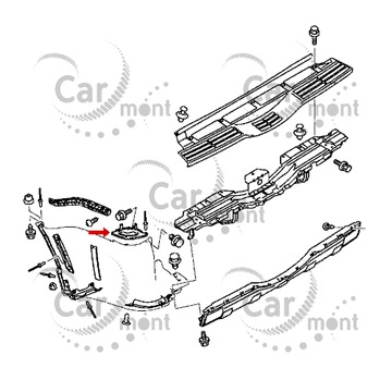 DRŽÁK ROHOVÝ NÁRAZNÍKU LEVÝ ZADNÍ PAJERO IV 6410A151 ORIGINÁLNÍ MITSUBISHI