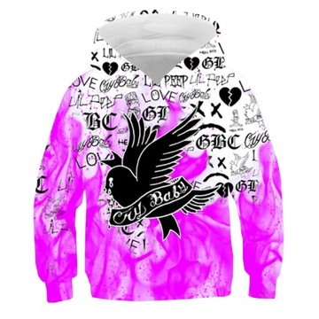 Забавная 3D толстовка с капюшоном Lil Peep, детская толстовка для женщин