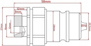 MANOMETR Z KOMPLETEM SZYBKOZŁĄCZY EURO 0 250 Bar