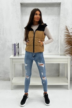 DZ9112 r XL ЖЕНСКИЙ УТЕПЛЕННЫЙ ЖИЛЕТ С МАКСИМАЛЬНЫМИ РУКАВАМИ