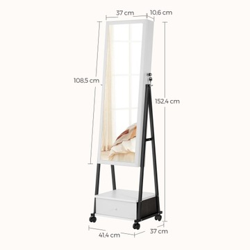 Передвижной шкафчик для украшений и туалетный столик с зеркалом